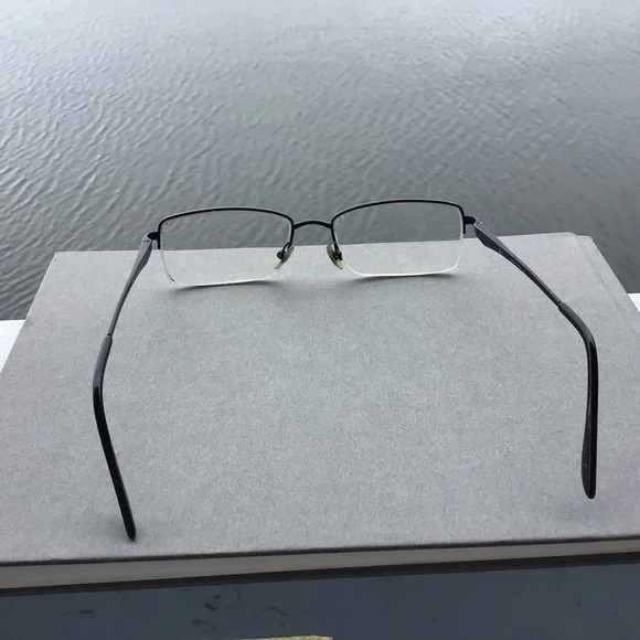 Ray Ban Teen Half Rim Square Silver and Black Eyeglasses RB 6154 Frames - Picture 6 of 12